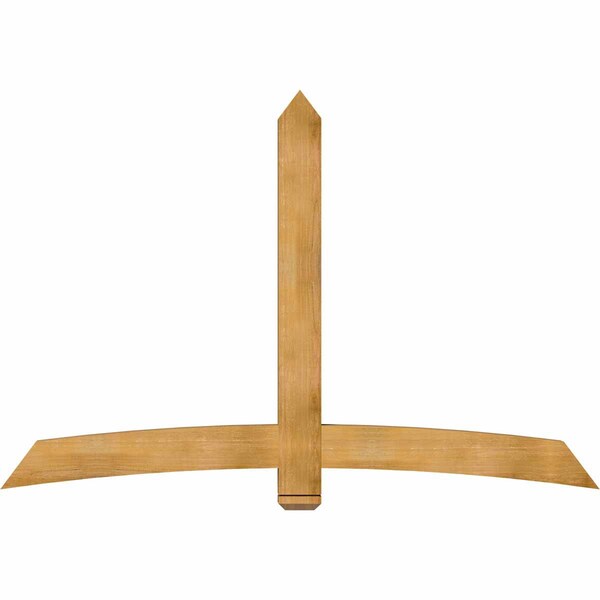 Ekena Millwork Bellingham Rough Sawn Timber Gable Bracket, Western Red Cedar, 84"W x 56"H x 4"D x 6"F, 16/12 Pitch GBW084X56X0406BEL00RWR - main